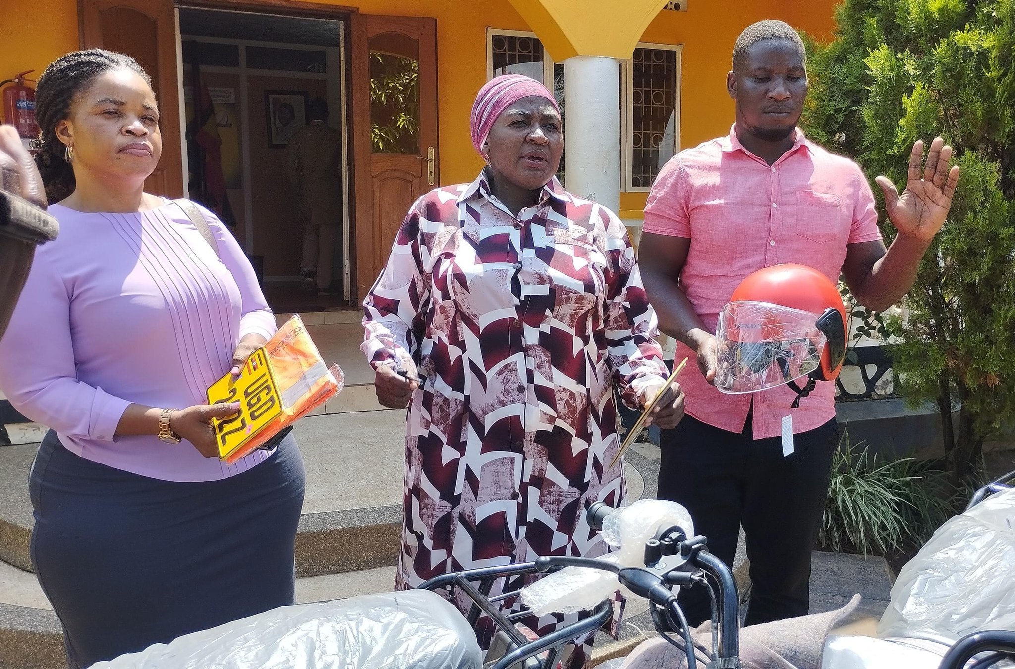 City Businesswoman Donates Motorcycles and Farm Equipment to Wakiso