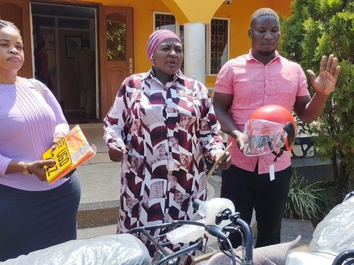 City Businesswoman Donates Motorcycles and Farm Equipment to Wakiso