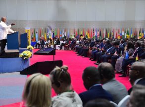 H.E President Yoweri Museveni at the IDA World Bank African Leaders' Summit in Nairobi Kenya