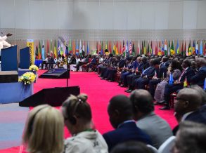 H.E President Yoweri Museveni at the IDA World Bank African Leaders' Summit in Nairobi Kenya