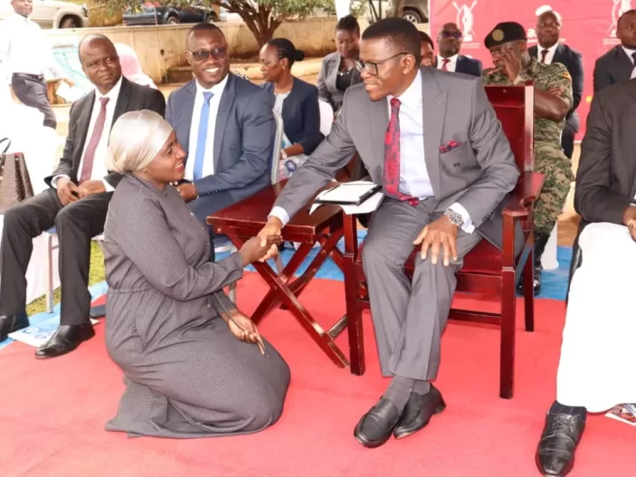 Hajjati Hadijjah Namyalo with the Katikiro of Buganda